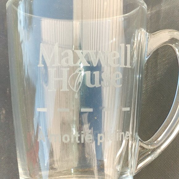 ATTRACTIVE Glass Maxwell House Coffee Mug - Picture 2 of 6